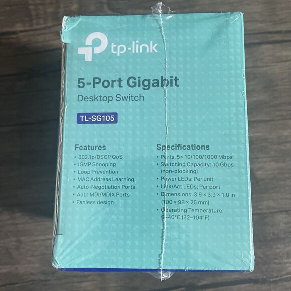TP-Link TL-SG105 5-Port Gigabit Ethernet 1000Mbps Desktop Switch - NEW SEALED - Picture 9 of 9